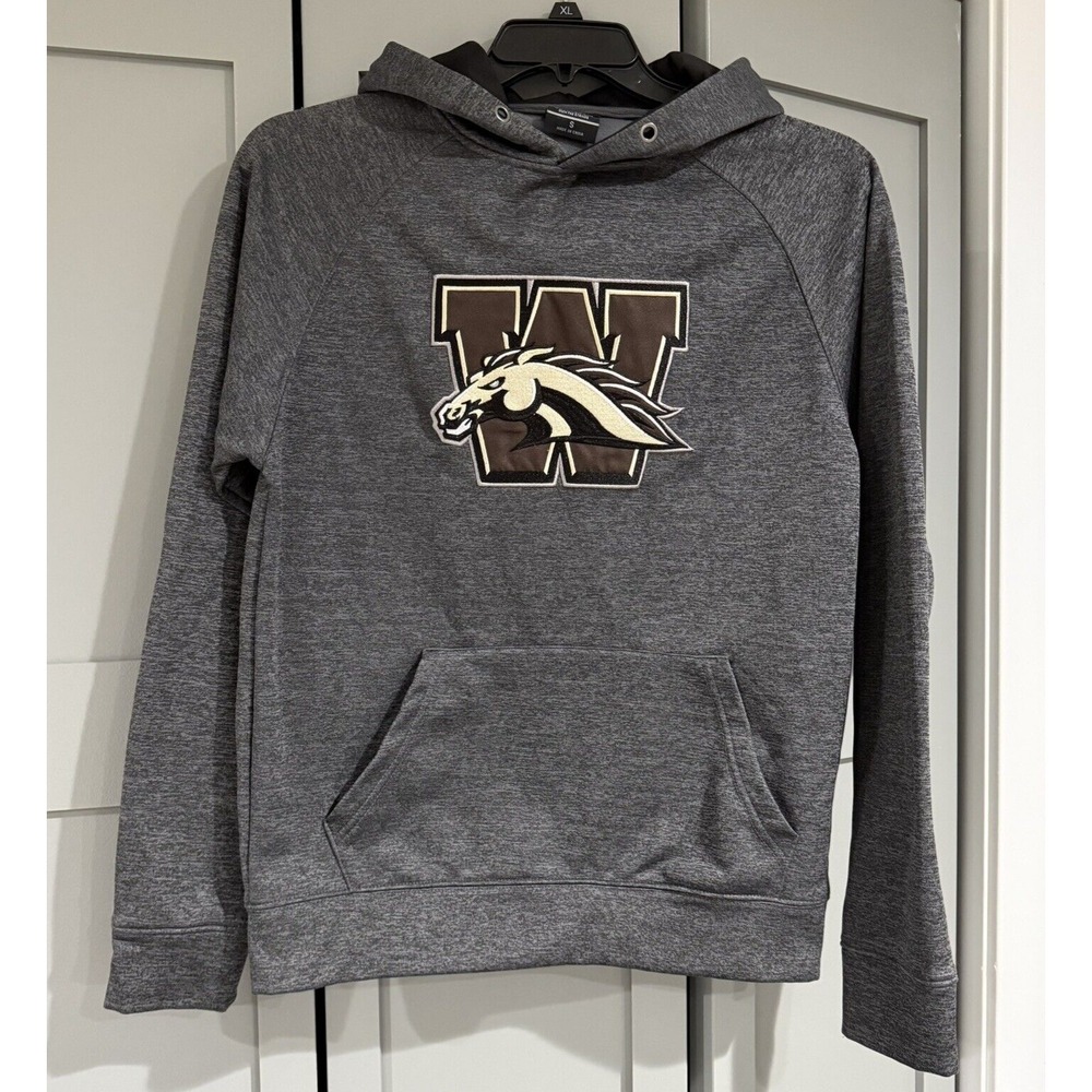 Western Michigan University Broncos WMU Gray Hoodie Women's Size Small Logo